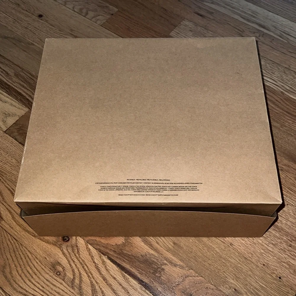 COACH Authentic Brown Cardboard Gift Box W Logo